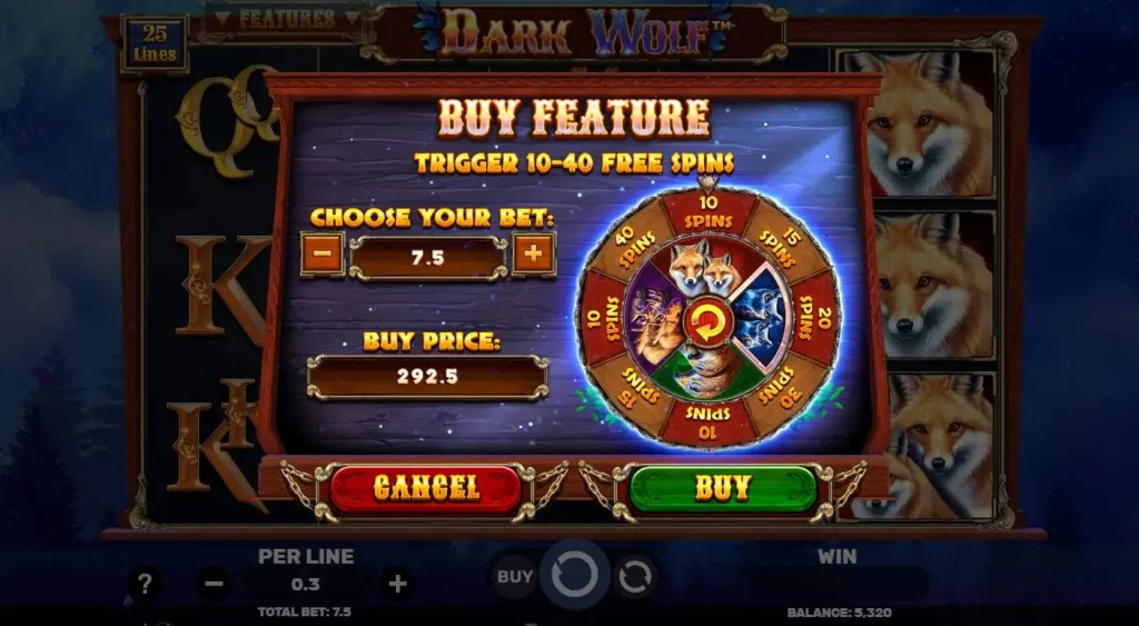 dark wolf bonus buy